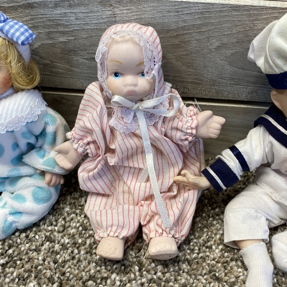 Beautiful China Porcelain Faced Dolls Dressed and Ready for Your Collection Four - Picture 3 of 8